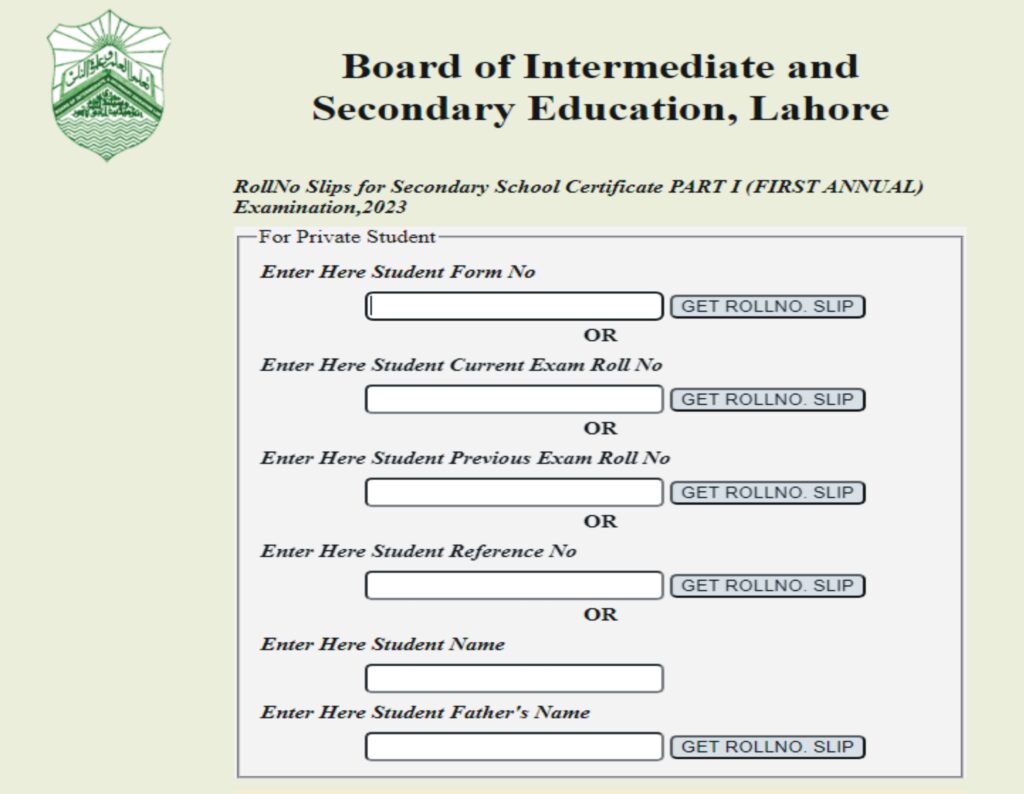 How To Download 9th Class Roll Number Slip Newspaper Stock